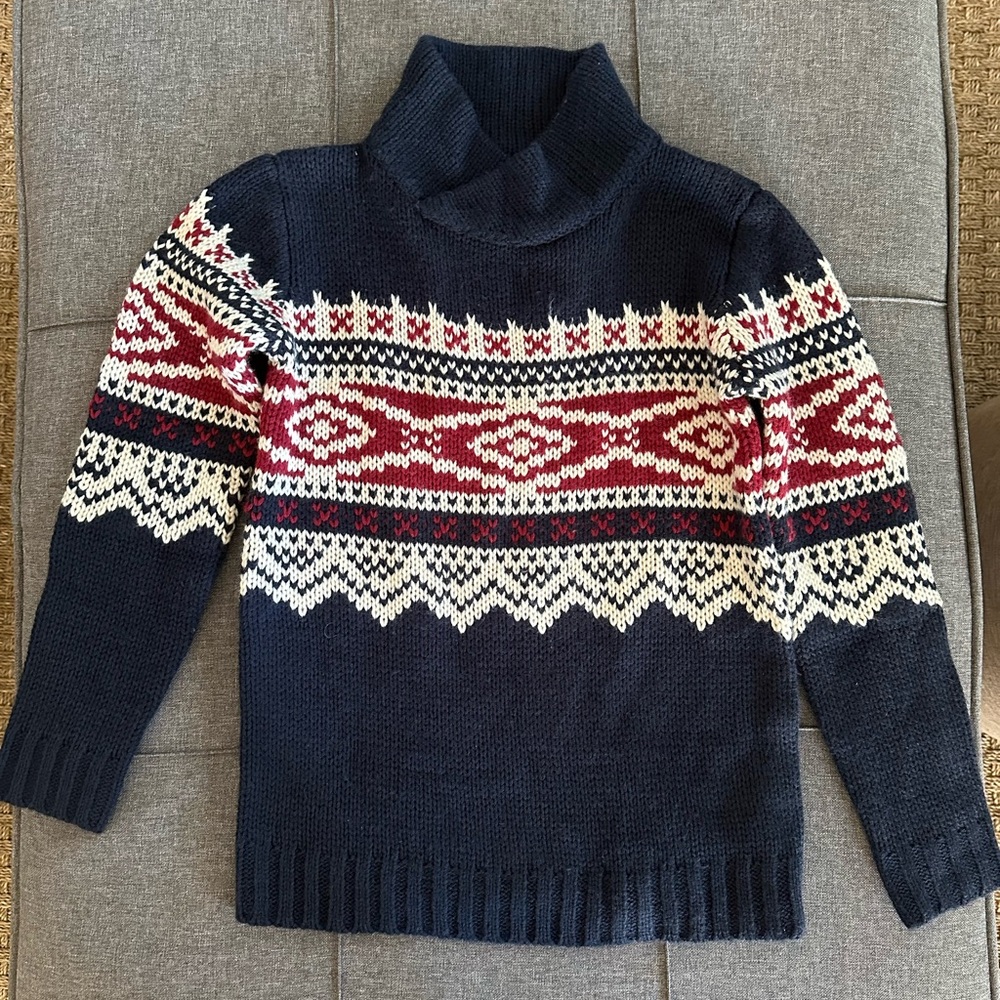 SFERRA Navy and Red Kids Sweater